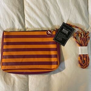 Lillybee by Scout Striped Virginia Tech Orange and Maroon Crossbody Bag